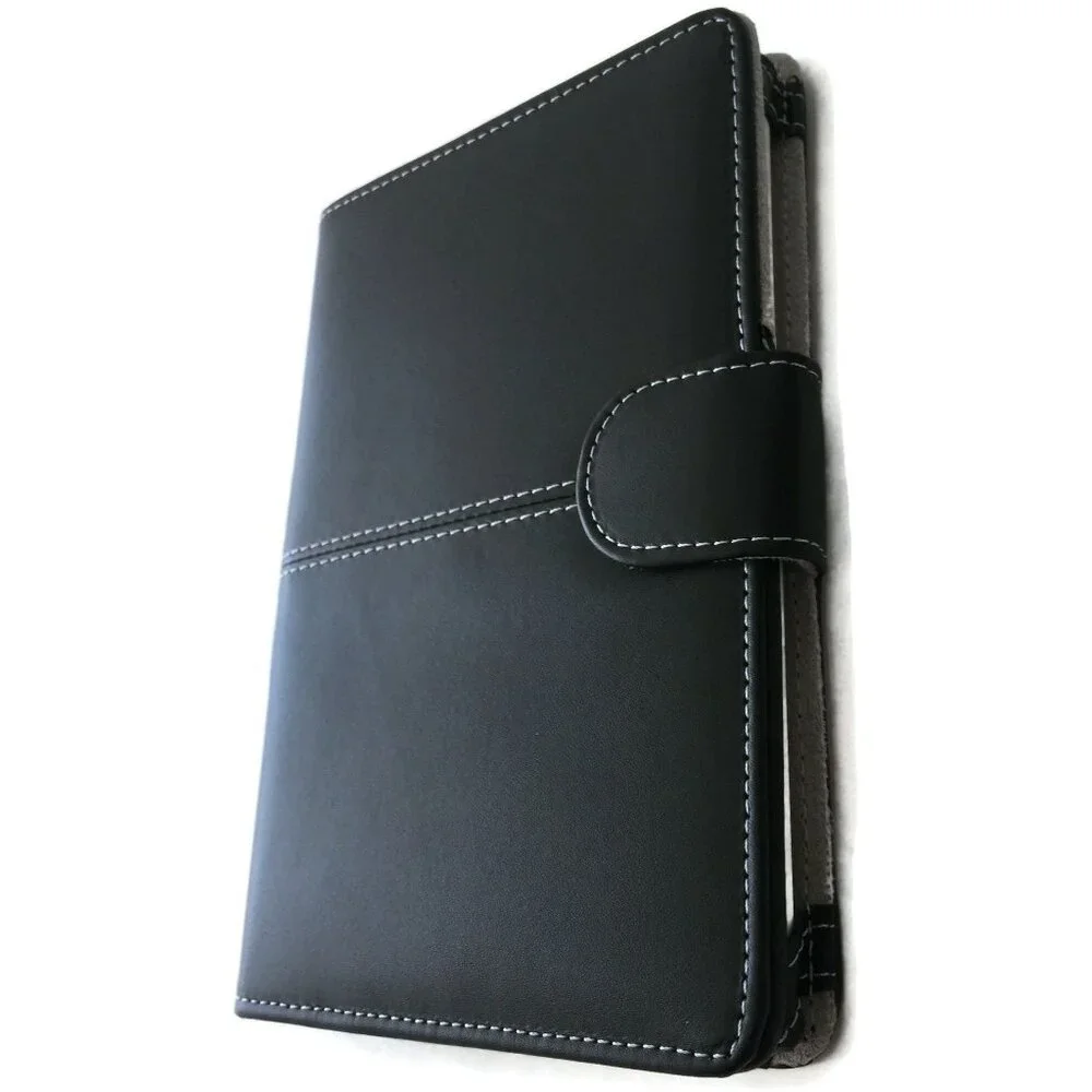 Black Faux Leather Kindle 3 Keyboard Case Cover